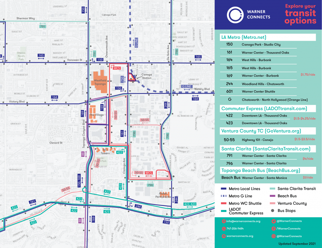 Warner Center Transit Map (Sept 2021)